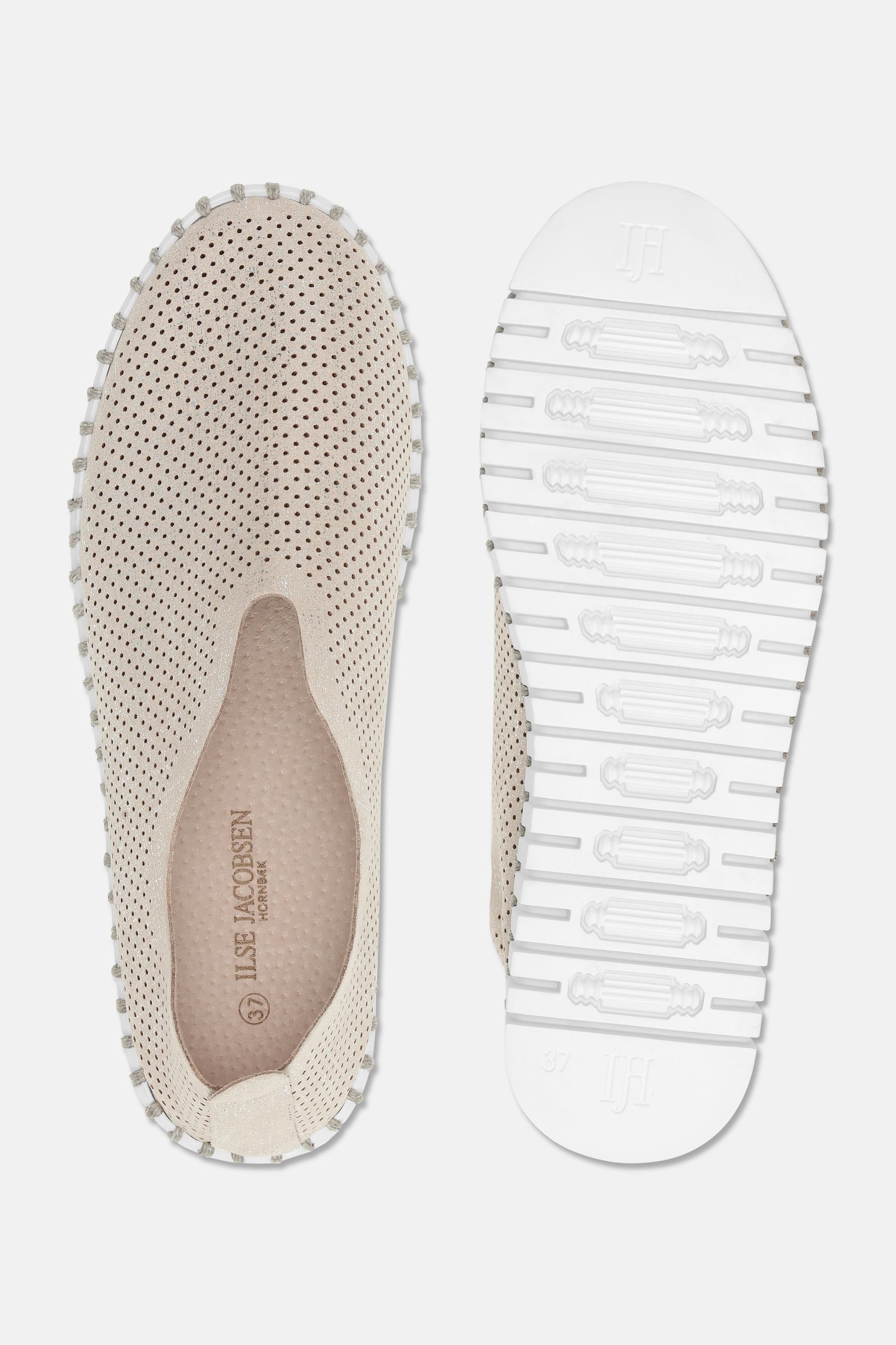 Platform Tulip Sko Glitter - Silver White